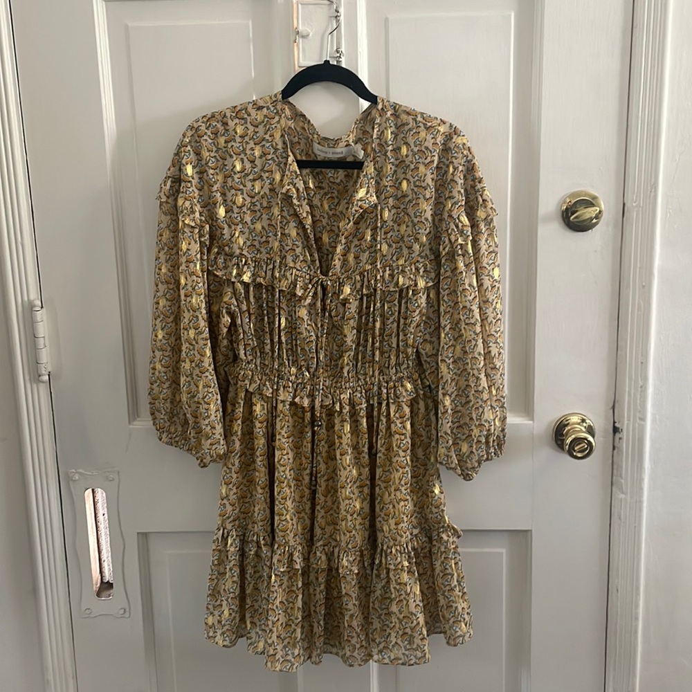 Bishop and young gold mini dress